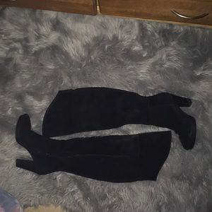 Knee high black boots